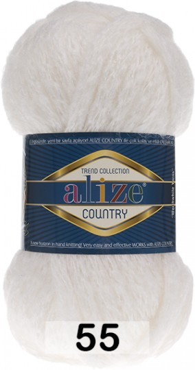 Пряжа Alize Country new 55 БЕЛЫЙ