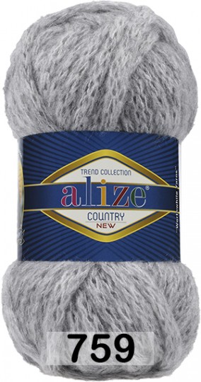 Пряжа Alize Country new 759 металлический серый