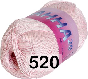 Пряжа Сеам Анна 20 520 розовый зефир