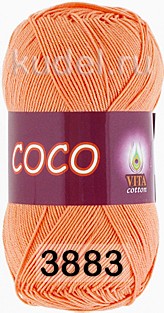 Пряжа Vita cotton Coco 3883 персиковый