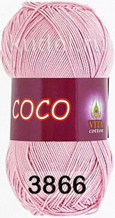 Пряжа Vita cotton Coco 3866 чайная роза