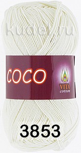 Пряжа Vita cotton Coco 3853 молочный