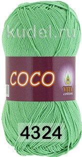Пряжа Vita cotton Coco 4324 ментол