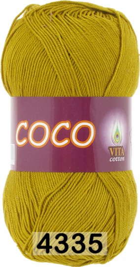 Пряжа Vita cotton Coco 4335 горчичный