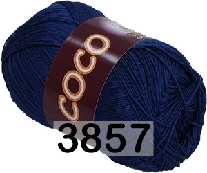 Пряжа Vita cotton Coco 3857 Т.СИНИЙ