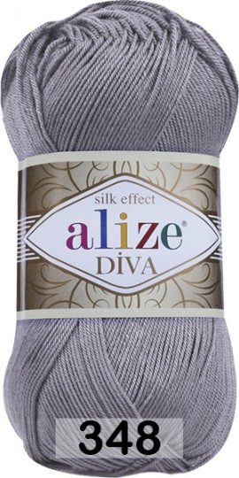 Пряжа Alize Diva 348 т.серый