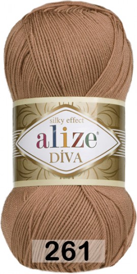 Пряжа Alize Diva 261 красно-коричневый