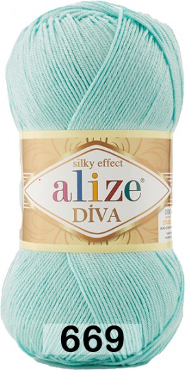 Пряжа Alize Diva 669 СВ.БИРЮЗА