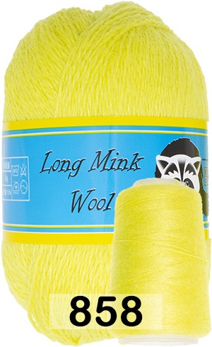 Пряжа Пух норки Long Mink Wool 858 лимон