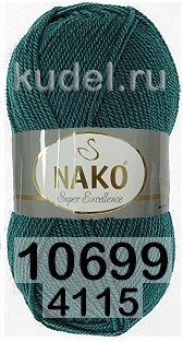 Пряжа Nako Super Excellence 10699 т.изумрудный