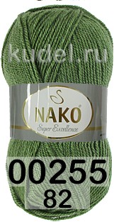 Пряжа Nako Super Excellence 00255 зеленый