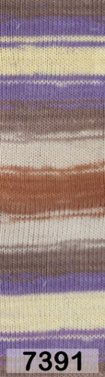 Пряжа Alize Diva Batik 7391 КОРИЧН.СЕР. ФИОЛЕТ.МОЛОЧН.