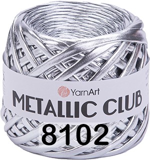 Пряжа YarnArt Metallic Club 8102 серебро