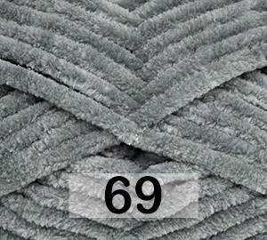 Пряжа Himalaya Bursa Chenille 069 серебристо серый