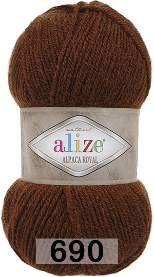 Пряжа Alize Alpaca Royal 690 кирпичный меланж