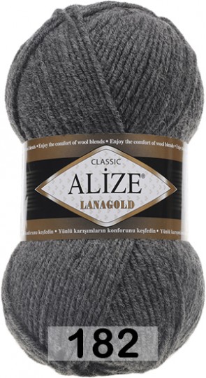 Пряжа Alize Lanagold 182 серый купить в Москве, цены в интернет-магазине Yarn-Sale