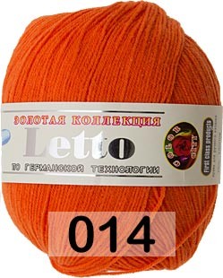 Пряжа Color City Letto 014 оранжевый