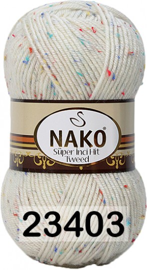 Пряжа Nako Super Inci Hit Tweed 23403 старые кружева