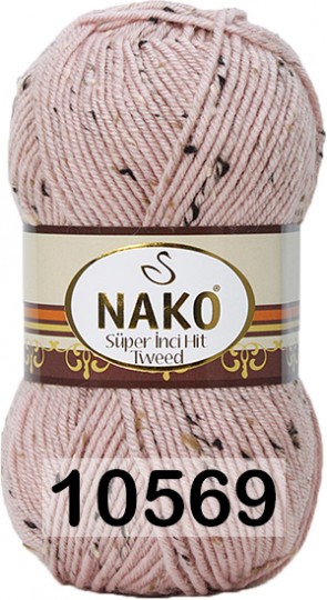 Пряжа Nako Super Inci Hit Tweed 10569 св.розовый