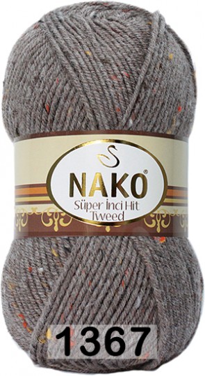 Пряжа Nako Super Inci Hit Tweed 01367 серый