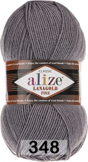 Пряжа Alize Lanagold Fine 348 т.серый