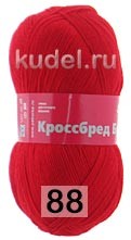 Пряжа Пехорка Кроссбред Бразилии 88 красный мак