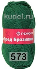 Пряжа Пехорка Кроссбред Бразилии 573 Т.ИЗУМРУД