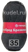 Пряжа Пехорка Кроссбред Бразилии 35 маренго