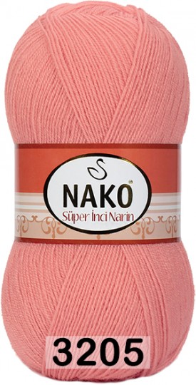 Пряжа Nako Super Inci Narin 03205 коралл