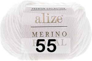 Пряжа Alize Merino Royal 55 белый