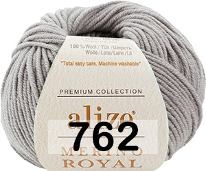 Пряжа Alize Merino Royal 762 св.серый