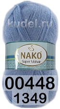 Пряжа Nako Super Mohair 00448 серо голубой