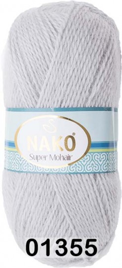 Пряжа Nako Super Mohair 01355 св.серый
