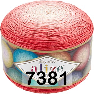 Пряжа Alize Diva Ombre Batik 7381 КОРАЛЛ