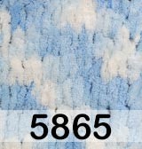 Пряжа Alize Puffy Color 5865 бел.голубой