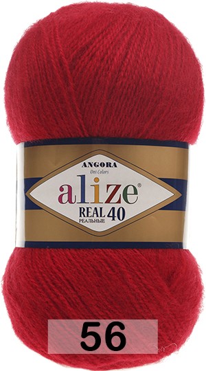 Пряжа Alize Angora Real 40 56 красный