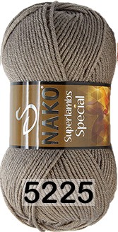 Пряжа Nako Superlambs Special 05225 коричнево-серый