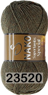 Пряжа Nako Superlambs Special 23520 хаки меланж