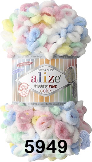 Пряжа Alize Puffy Fine Color 5949 детский