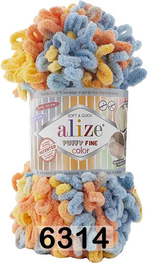 Alize Puffy Fine Color - купить пряжу Alize Puffy Fine Color в Москве, в  интернет-магазине Yarn-Sale
