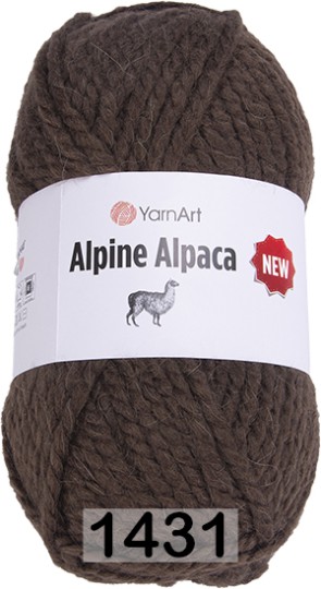 Пряжа YarnArt Alpine Alpaca New 1431 коричневый