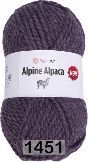 Пряжа YarnArt Alpine Alpaca New 1451 фиолетовый