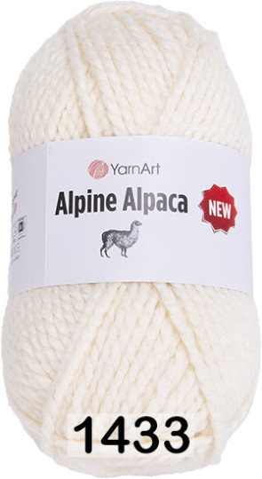 Пряжа YarnArt Alpine Alpaca New 1433 молочный
