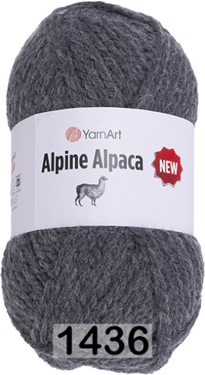 Пряжа YarnArt Alpine Alpaca New 1436 серый