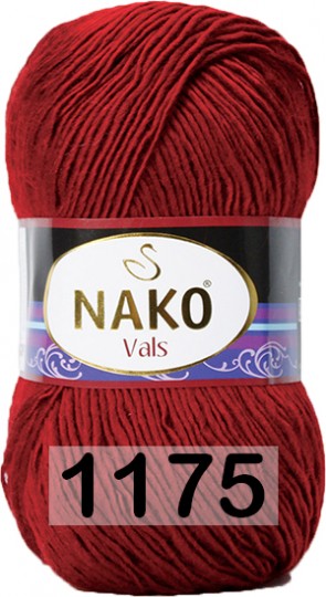Пряжа Nako Vals 01175 темно-красный