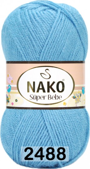 Пряжа Nako Super Bebe 02488 бл.синий