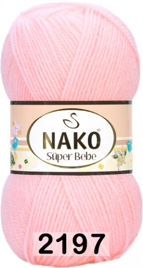 Пряжа Nako Super Bebe 02197 детский розовый