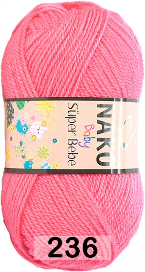 Пряжа Nako Super Bebe 00236 бледно-розовый