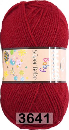 Пряжа Nako Super Bebe 03641 КАРМИННО-КРАСНЫЙ