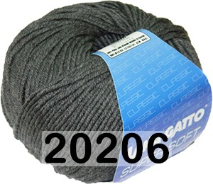 Пряжа Lana Gatto Super Soft 20206 серый меланж